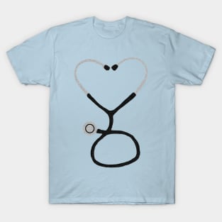 Doctor's Geart Shaped Stethoscope T-Shirt
